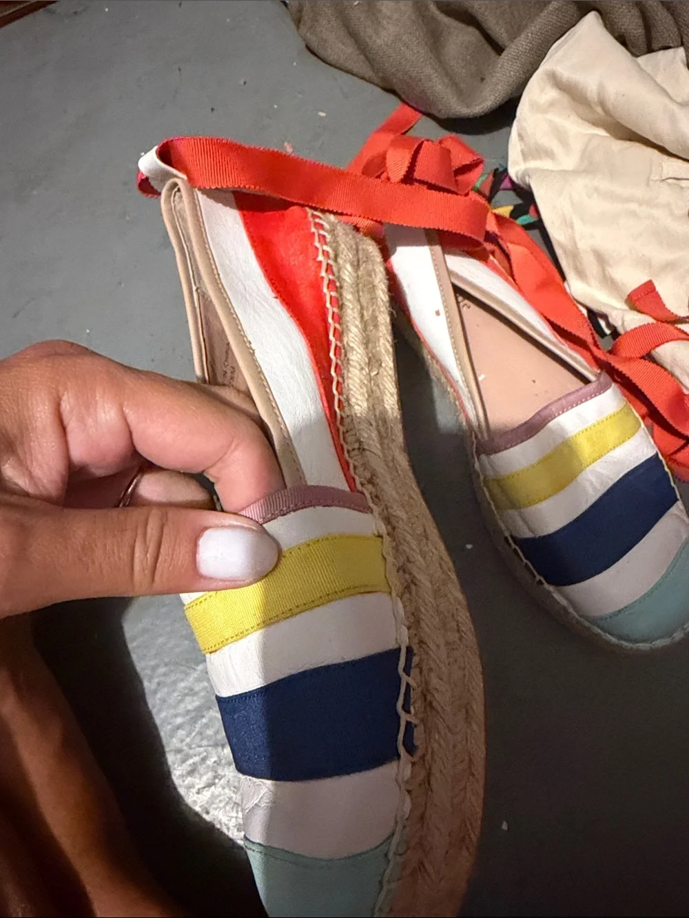 kate spade striped espadrille